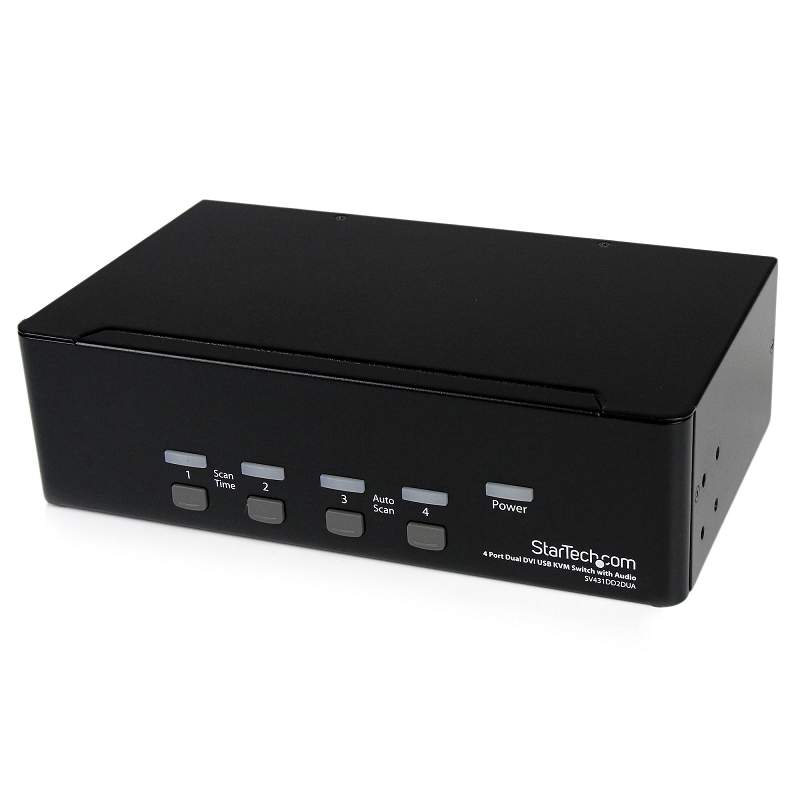 You Recently Viewed StarTech SV431DD2DUA 4 Port Dual DVI USB KVM Switch with Audio & USB 2.0 Hub Image